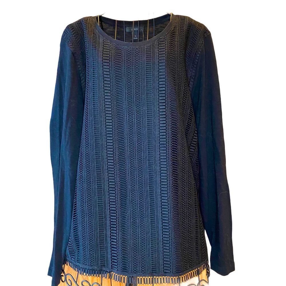 J. Crew black cotton  top size XL